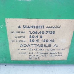 1.06.40.7123 Mondial Piston pistoni diam 80.4B Fiat 132 132special GL GLS Lancia Beta 1.6 1972