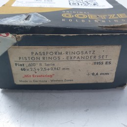 1955ES Serie fasce elastiche anelli pistone 60x2.5+2.5+3.947MM +0.6MM Fiat 600 II serie 1960-71