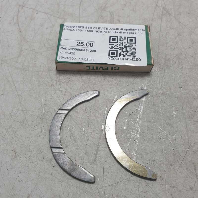 TWS/2 167S STD CLEVITE Anelli di spallamento SIMCA 1301 1500 1970-72 fondo di magazzino