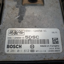 6S61-12A650-VC Centralina ecu motore Ford Fiesta V 1.6 HDI 66KW HHJB 2008 0281011612