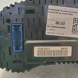 8P0920900D Quadro strumenti contachilometri Audi A3 8P 3p 2.0 tdi 2004