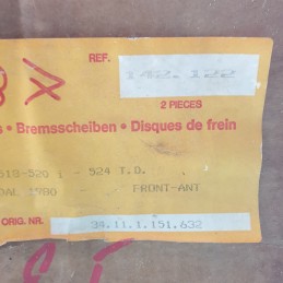 34111151632 coppia dischi freni ant BMW E28 Serie 5 1980-87 nuovi ma in cattivo stato conservazione
