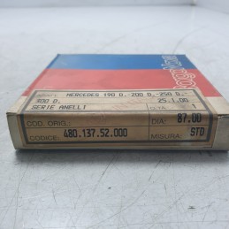480.137.52.000 Serie anelli pistone fasce elastiche 87.00 diam Mercedes 190 D 200 D 250 D 300 D 1989