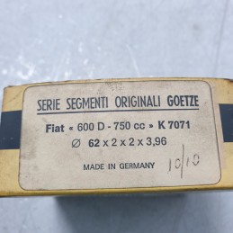 Serie anelli pistone fasce elastiche Fiat 600 D 750CC 62X2X2X3.96 10/10 1960
