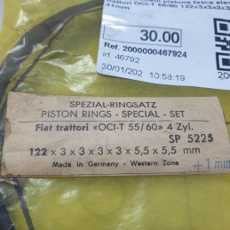 SP 5225 Anelli pistone fasce elastiche Fiat trattori OCI-T 55/60 122x3x3x3x3x5.5x5.5mm +1mm