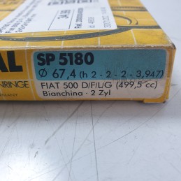 SP5180 fasce elastiche anelli segmenti pistone Fiat 500 D F L Bianchina 1957-77 67,4 2+2+2+3,947 mm