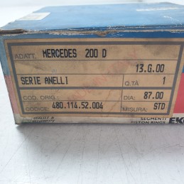 480.114.52.004 fasce elastiche anelli segmenti pistone Mercedes W115 200 D 13.G.00 diam 87 mm STD