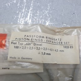 ES1925 fasce elastiche anelli segmenti pistoni Fiat 626 diesel 1939-48 diam 100 mm 2,5+2,5+2,5+2,5+4,5+4,5  1,0 mm