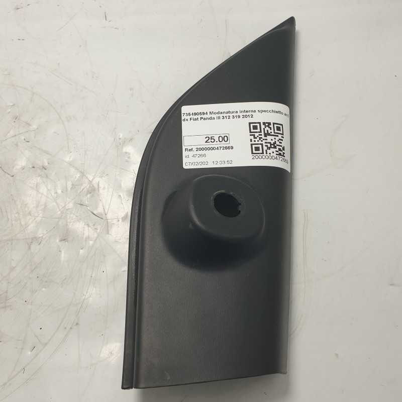 735490594 Modanatura interna specchietto ant dx Fiat Panda III 312 319 2012