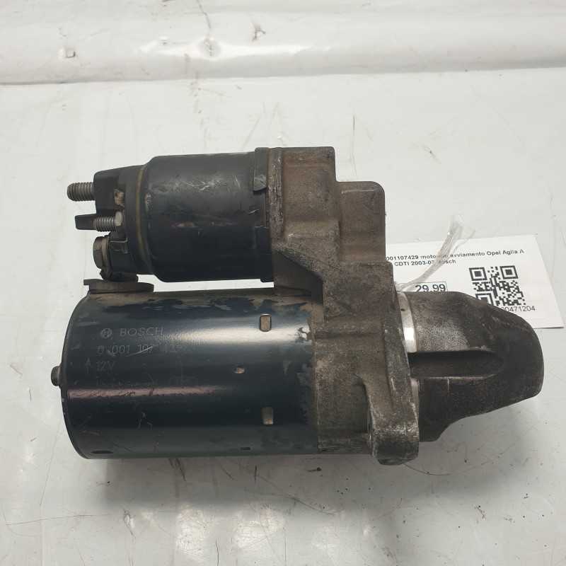 0001107429 motorino avviamento Opel Agila A 1.3 CDTI 2003-07 Bosch
