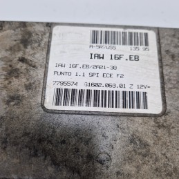 Fiat Punto 176 55 1.1 40kw 54cv 1993-00 Centralina ecu motore 7795574 IAW16F.EB 