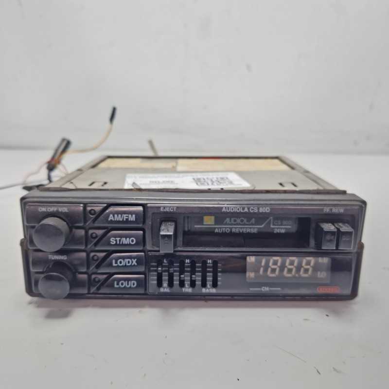 Autoradio a cassetta Audiola CS80D potenza 24w gamma frequenza AM 552-1602KHZ FM 87.5-108MHZ universale LEVE REGOLAZIONI ROTTE