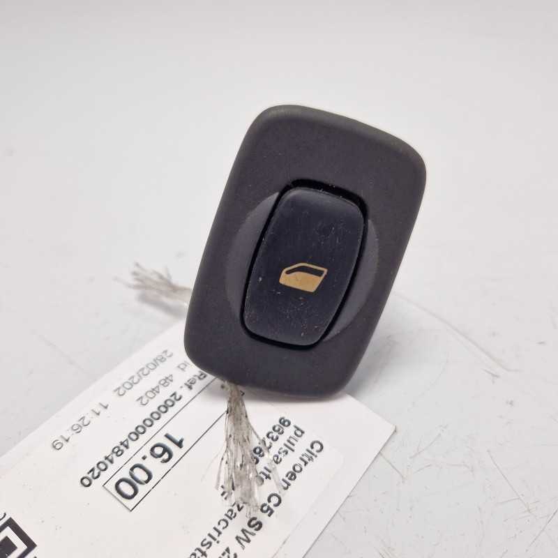 Citroen C5 SW 2.0HDI 2001-04 Interruttore pulsante alzacristalli alzavetro post dx 4pin 96326947ZF