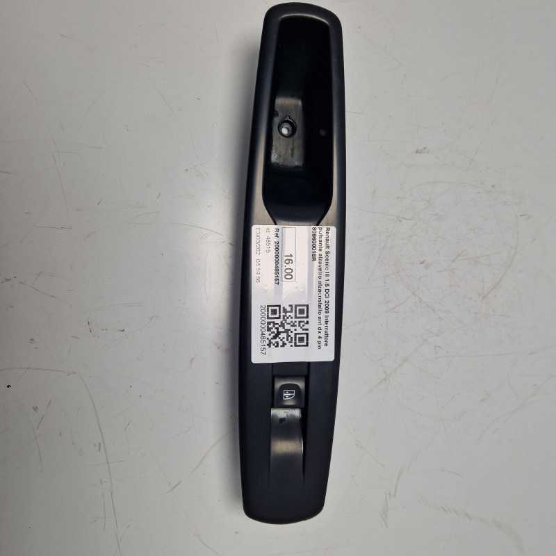 Renault Scenic III 1.5 DCI 2009 Interruttore pulsante alzavetro alzacristallo ant dx 4 pin 809600018R