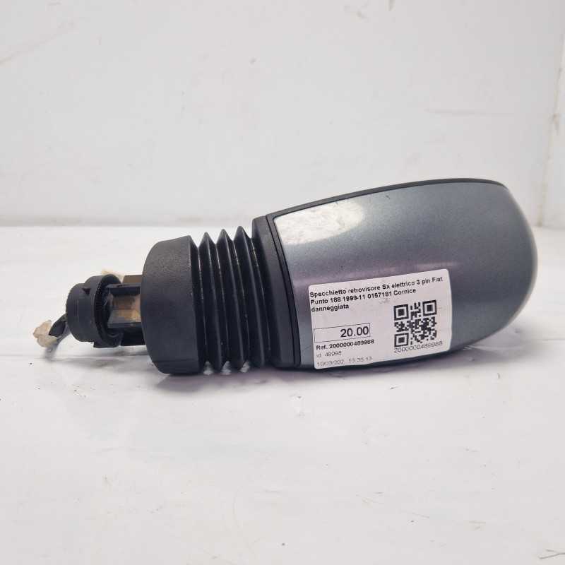 Specchietto retrovisore Sx elettrico 3 pin Fiat Punto 188 1999-11 0157181 Cornice danneggiata