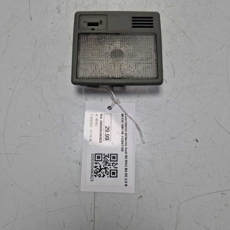 Luce interna abitacolo Audi 80 MK4 B4 8C 2.0 B 66 KW 1991-95 443947159