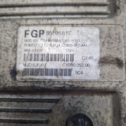Centralina ecu motore Fiat Punto 188 1.3 mtj 2003-12 55195817 MJD6JFP3