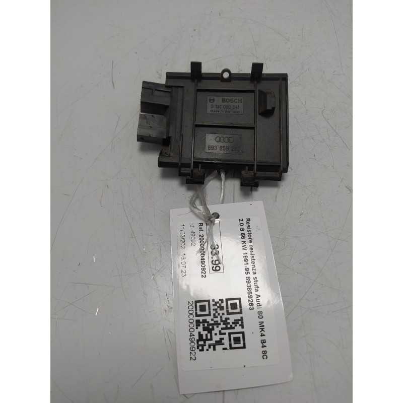Resistore resistenza stufa Audi 80 MK4 B4 8C 2.0 B 66 KW 1991-95 893859263
