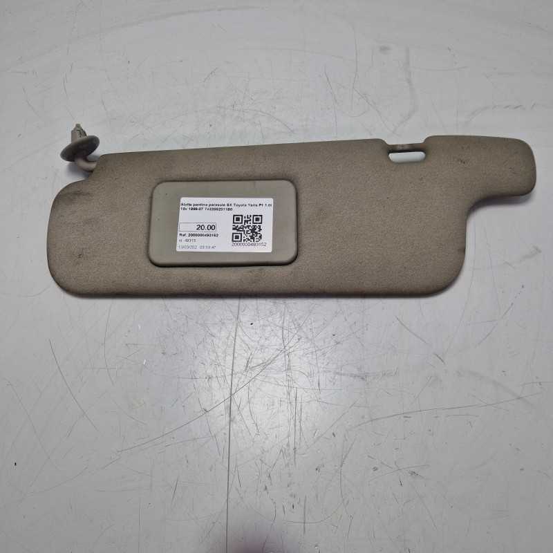 Aletta pantina parasole SX Toyota Yaris P1 1.0i 16v 1999-07 7432052311B0