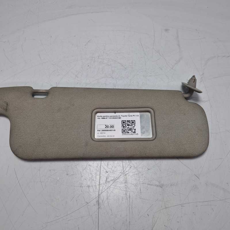 Aletta pantina parasole dx Toyota Yaris P1 1.0i 16v 1999-07 7431052221B0