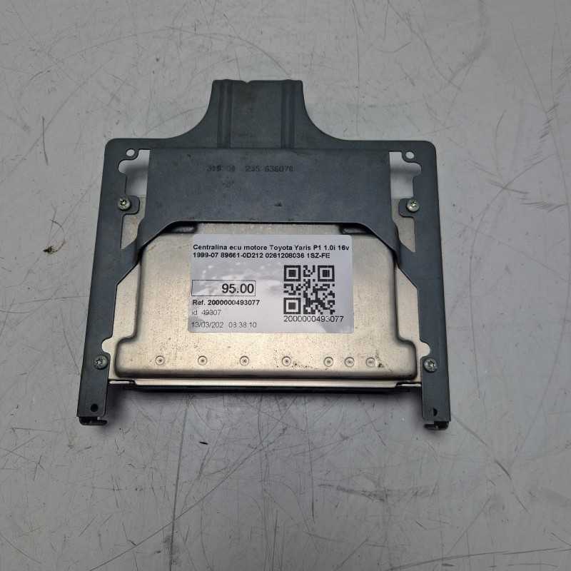 Centralina ecu motore Toyota Yaris P1 1.0i 16v 1999-07 89661-0D212 0261208036 1SZ-FE