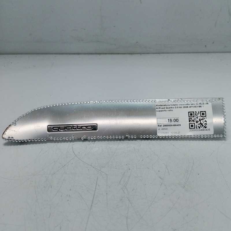 Modanatura listello cruscotto lato dx Audi A6 AllRoad Quattro 3.0 tdi 2006 4F1853190 1 supporto rotto