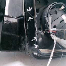 Specchietto retrovisore esterno DX BMW X5 E70 xDrive30d 2008 607004AA senza vetro calotta danneggiata 3 pin