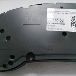 Quadro strumenti contachilometri Saab 9-3 1.9 TTiD 2011 13293160 ganci inferiori danneggiati