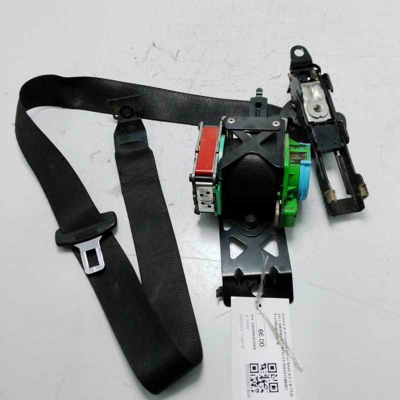 Cintura di sicurezza ant sx Saab 9-3 1.9 TTiD 2011 3063560 0717B7N1C3 305451599001 P12756368102176