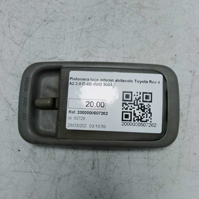 Plafoniera luce interno abitacolo Toyota Rav 4 A2 2.0 D-4D 4WD 2004