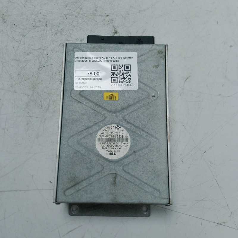 Amplificatore audio Audi A6 Allroad Quattro 3.0d 2006 4F0035223 4F0910223B