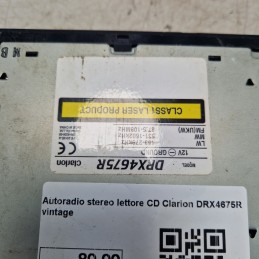 Autoradio stereo lettore CD Clarion DRX4675R vintage
