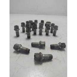 Bulloni ruote x16 pz + 4 bulloni e chiave antifurto VW Tiguan 5N 1.4 TSI 2009 da 17 filettatura 14 mm lugh filetto 27 mm