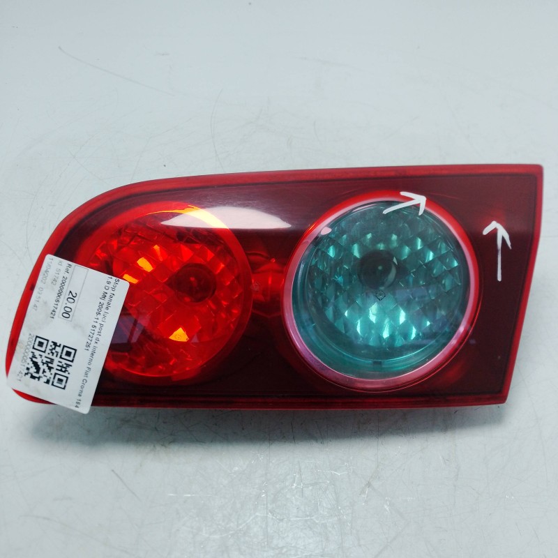 Stop fanale luci post dx interno Fiat Croma 194 1.9 D Mtj 2005-11 51727251 SCHEGGIATO