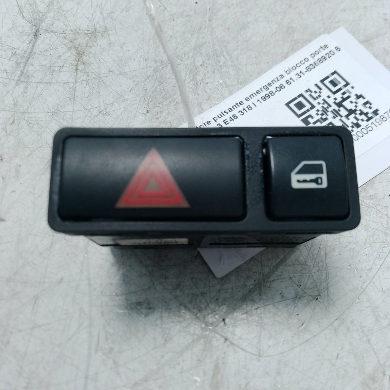 Interruttore pulsante emergenza blocco porte BMW Serie 3 E46 318 I 1998-06 61.31-8368920 6 pin
