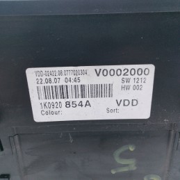 Quadro strumenti contachilometri VW Golf MK5 Plus 1.6 B 75 KW 2005-13 1K0920854A