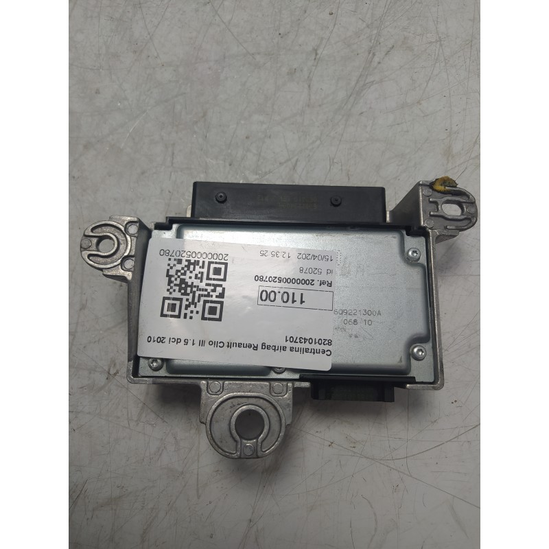 Centralina airbag Renault Clio III 1.5 dci 2010 8201043701