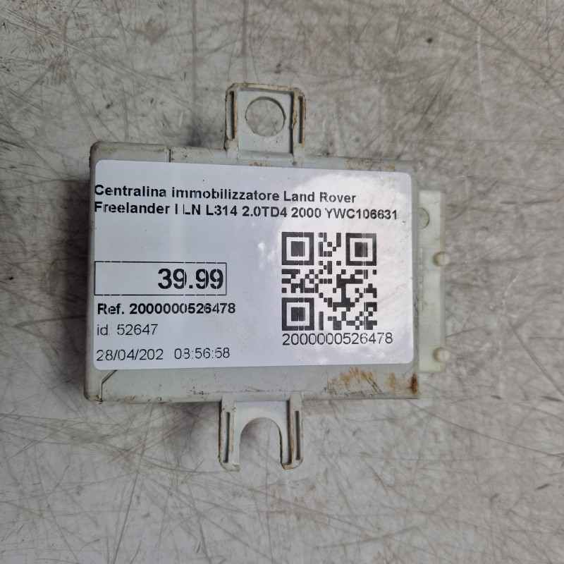 Centralina immobilizzatore Land Rover Freelander I LN L314 2.0TD4 2000 YWC106631