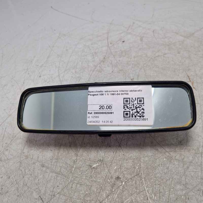 Specchietto retrovisore interno abitacolo Peugeot 106 1.1i 1991-04 00708 specchio usurato