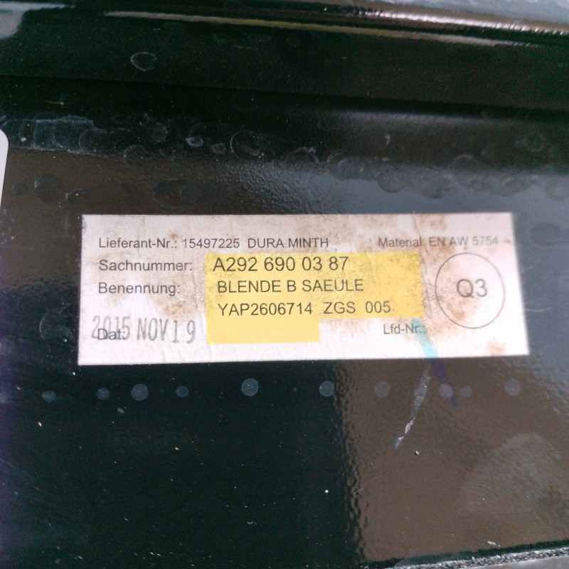 Modanatura esterna portiera post SX Mercedes GLE W166 C292 4Matic 2015-18 A2926900387