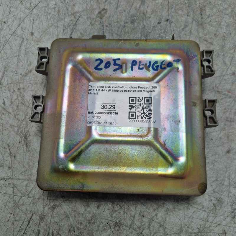 Centralina ECU controllo motore Peugeot 205 3P 1.1 B 44 KW 1989-95 9610191080 Magneti Marelli