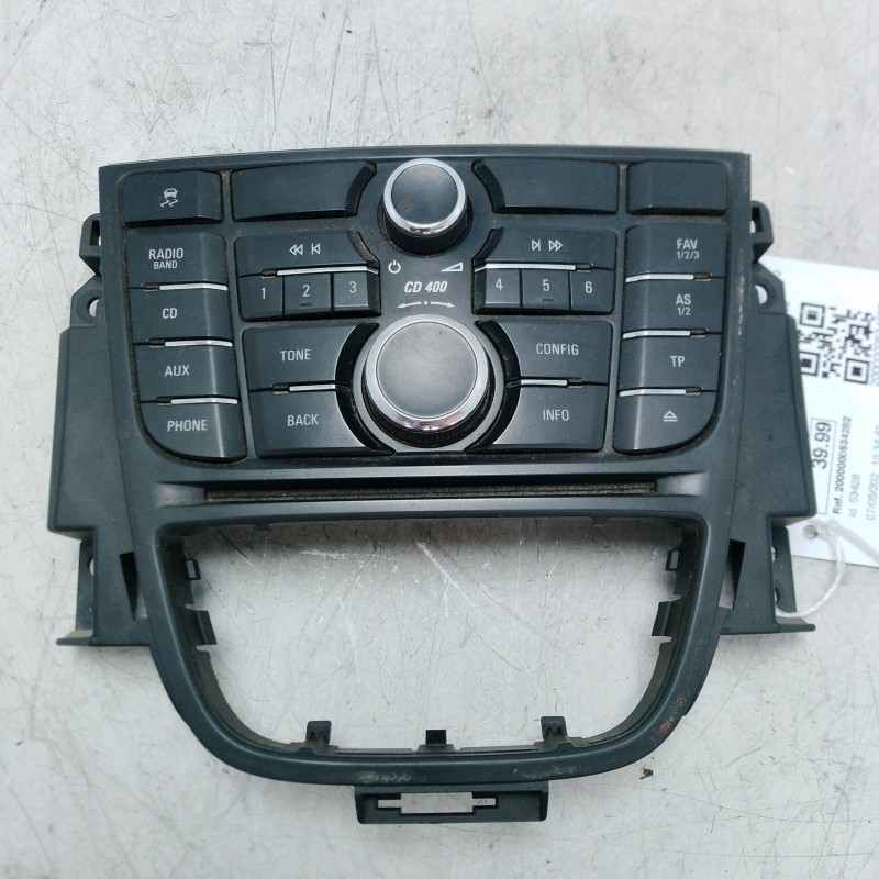 Pannello comandi autoradio stereo Opel Astra J MK4 5P 1.7 CDTI 81 KW 2009-15 13346050