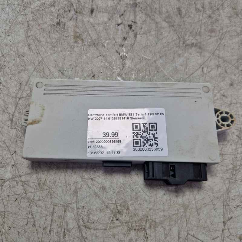Centralina comfort BMW E81 Serie 1 116i 5P 85 KW 2007-11 61356981416 Siemens