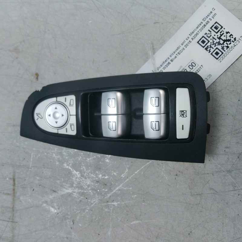 Pulsantiera alzavetri ant sx Mercedes Classe C 180 W205 BlueTEC/d 2015 A2057200548 3 pin