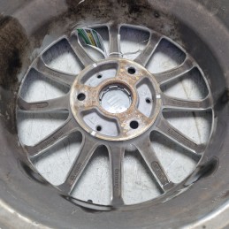 Cerchio in lega post 5.5Jx15H2ET22 Smart Fortwo-Coupè 451 1.0 benz 2010 A4514010402 con gomma 50% lievi graffi