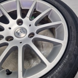 Cerchio in lega post 5.5Jx15H2ET22 Smart Fortwo-Coupè 451 1.0 benz 2010 A4514010402 con gomma 50% lievi graffi