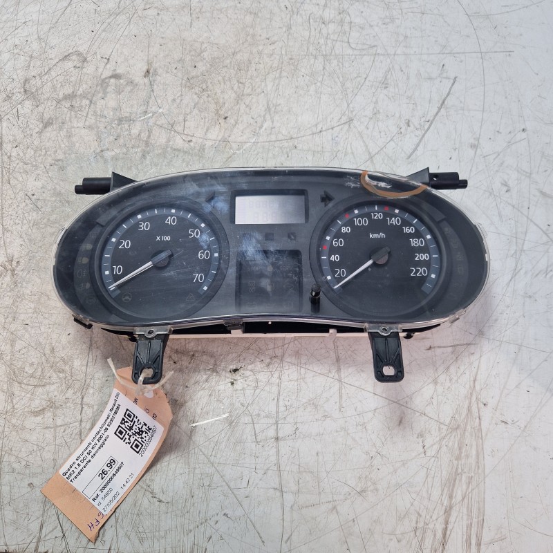 Quadro strumenti contachilometri Renault Clio MK2 1.5 DCI 50 KW 2001-05 8200276525A Trasparente danneggiato