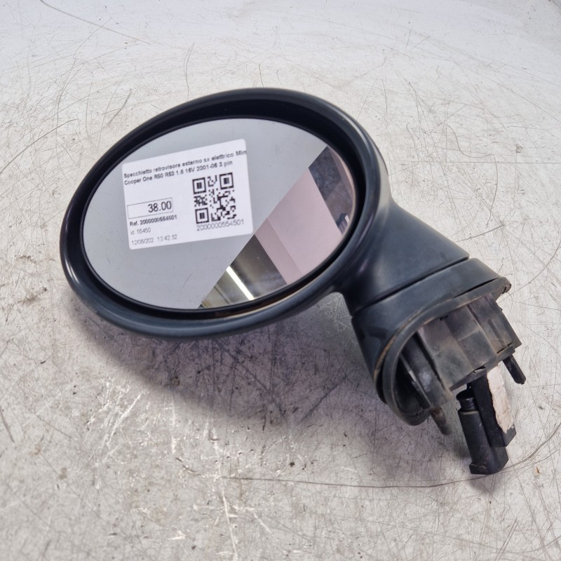 Specchietto retrovisore esterno sx elettrico Mini Cooper One R50 R53 1.6 16V 2001-06 3 pin