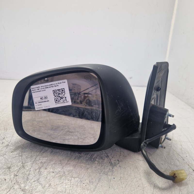 Specchietto retrovisore elettrico sx 5 pin Fiat Sedici 189 1.9 mtj 2008 84702-79J70 attenzionare cover