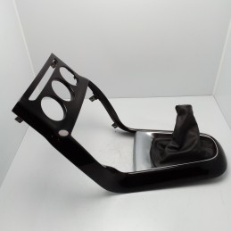 MASCHERINA TUNNEL CONSOLE CENTRALE LEVA CAMBIO FINITURA SURROUND NERO ARGENTO CON CUFFIA CITROEN C3 II SC 2009-16 96870055